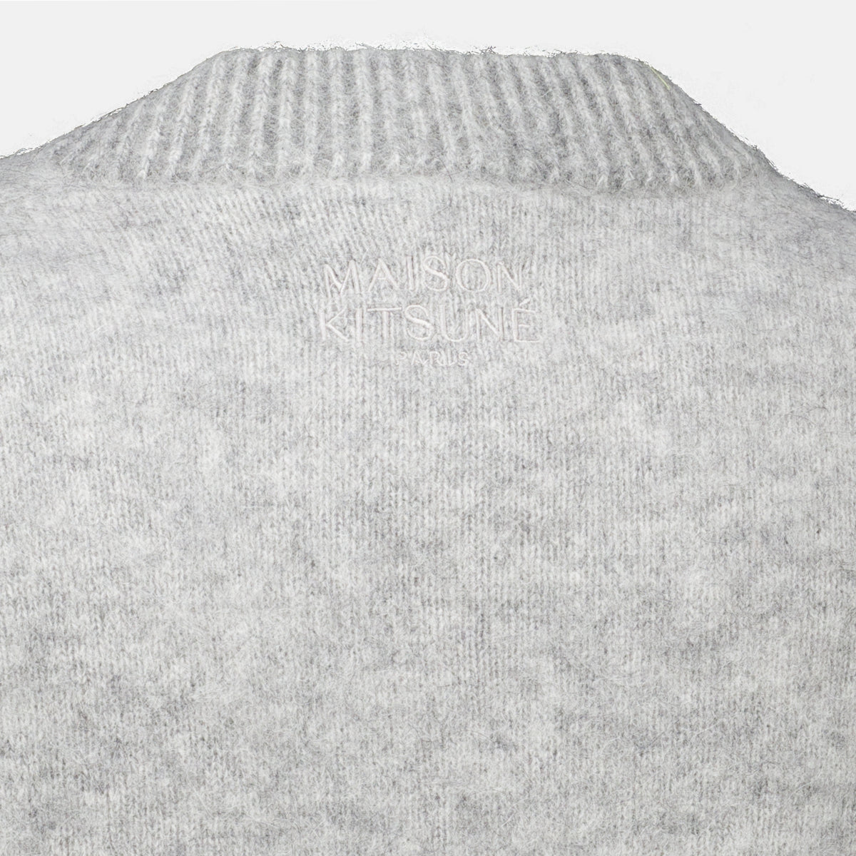 Maille Cardigan effet délavé gris Maison Kitsune Gris Homme