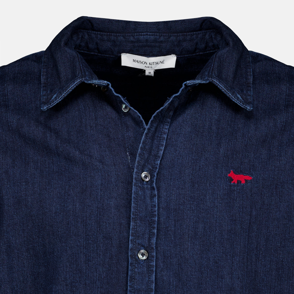 Chemises Chemise en denim bleu Maison Kitsune Bleu foncé Homme