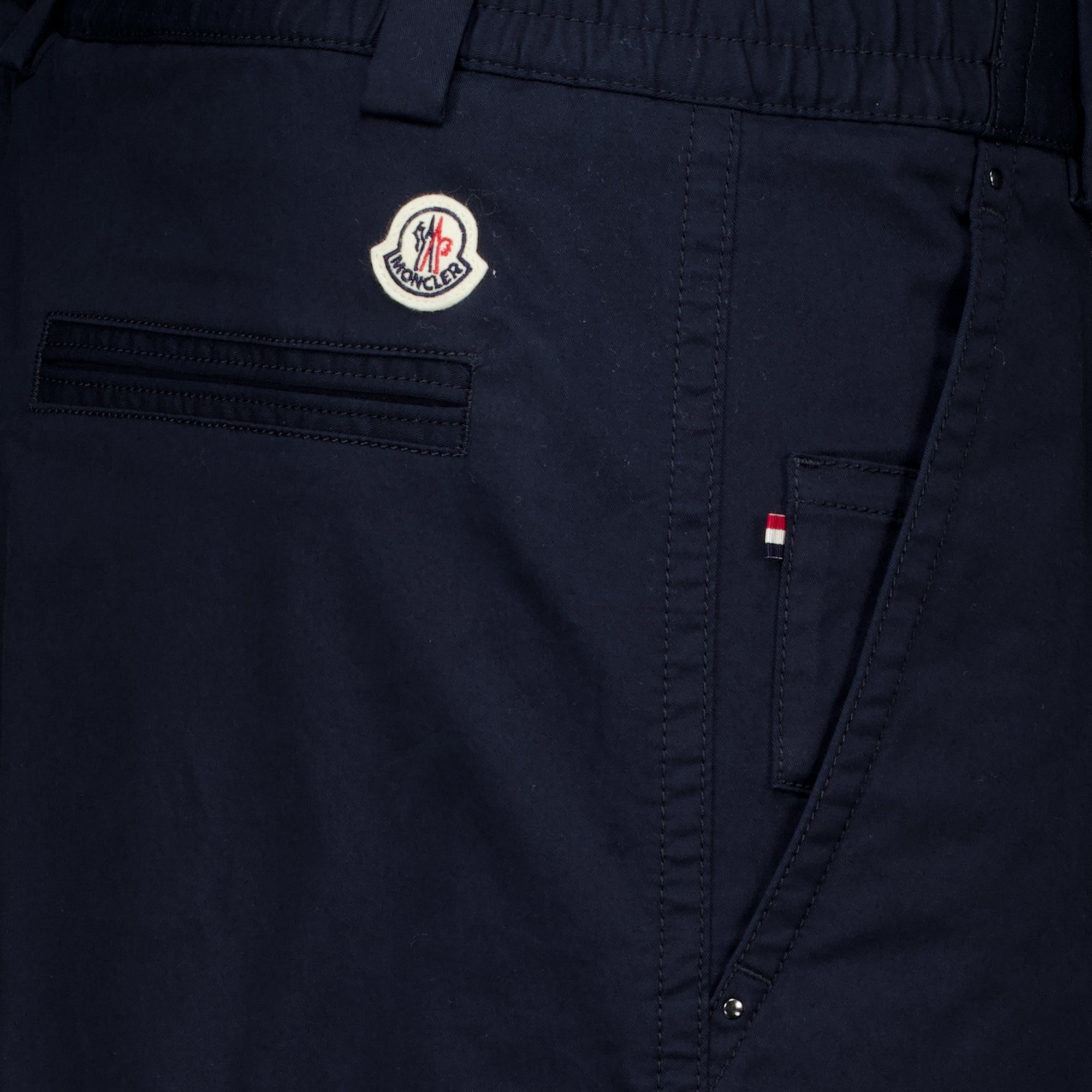 Pantalons Pantalon en coton bleu marine Moncler Bleu foncé Homme