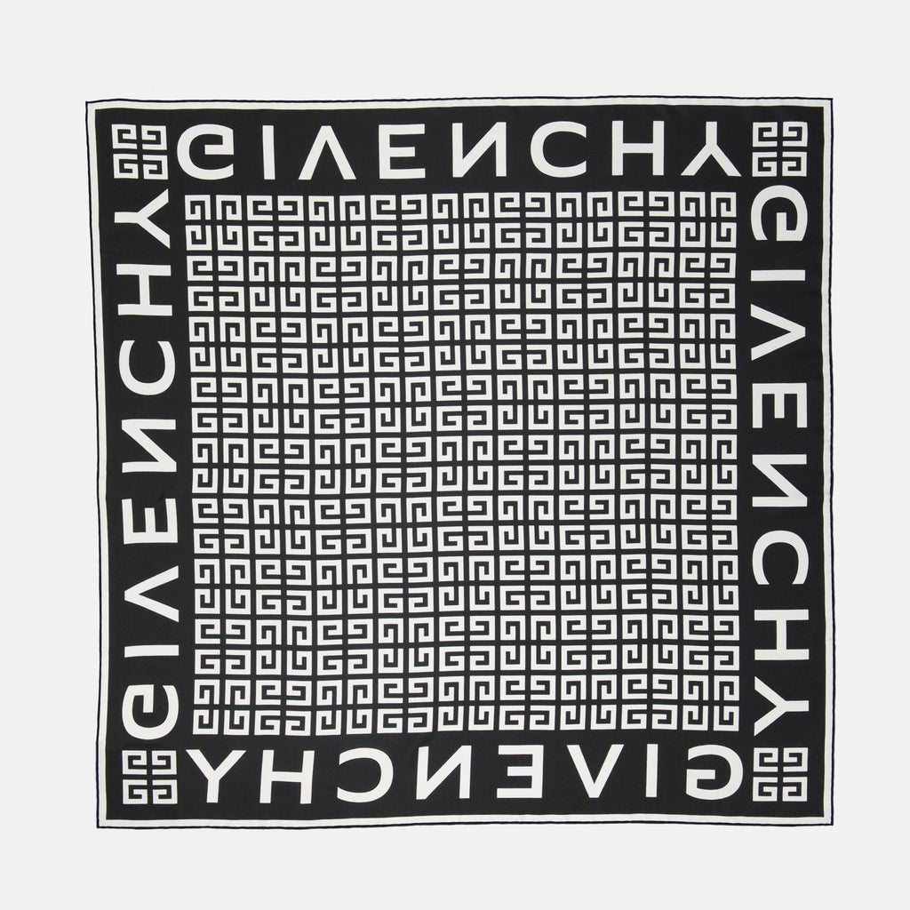 Écharpes, foulards et gants Carré 4G en soie Givenchy Noir Femme