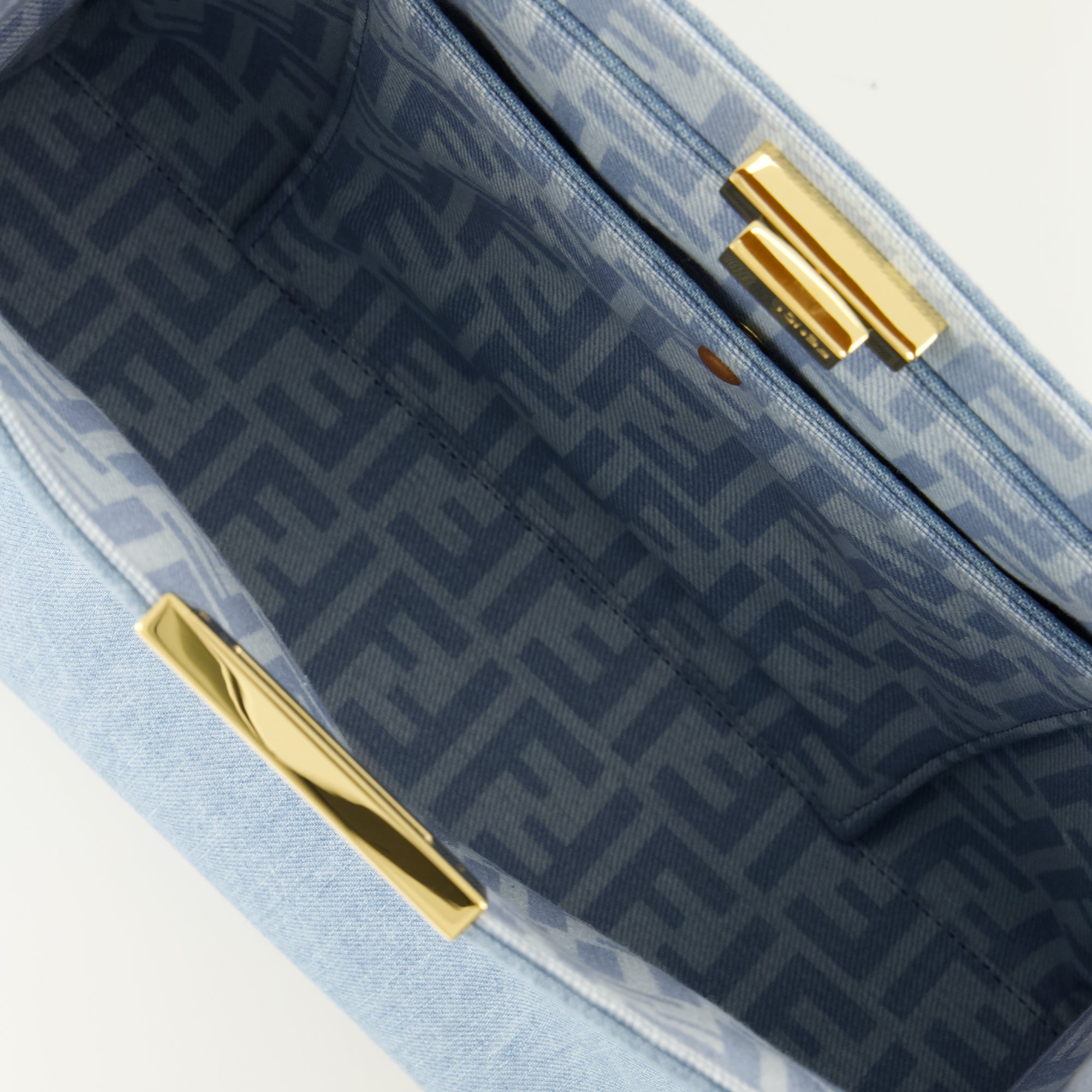 Sacs à main et épaule Bolso Fendi Way Mediano en Denim Azul Fendi Bleu Femme