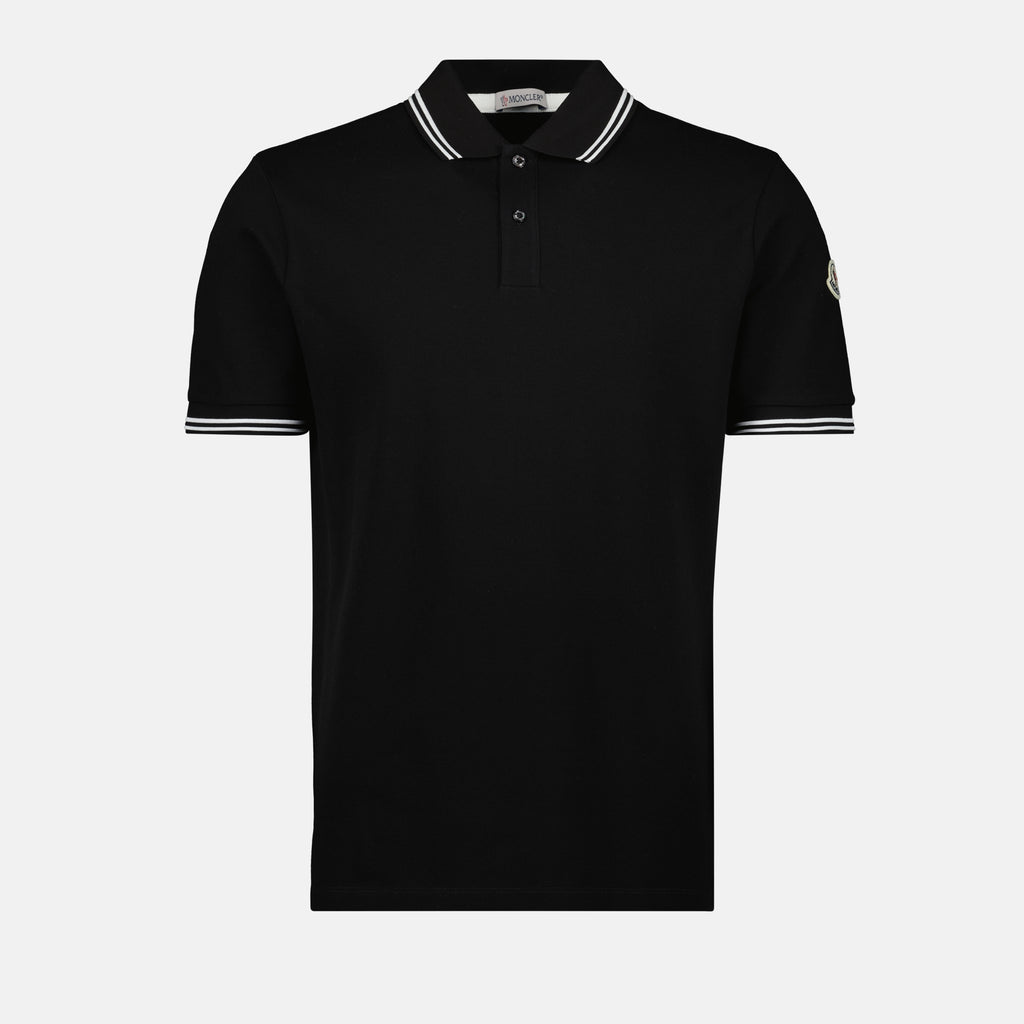 Polos Polo à bordure rayée Moncler Noir Homme