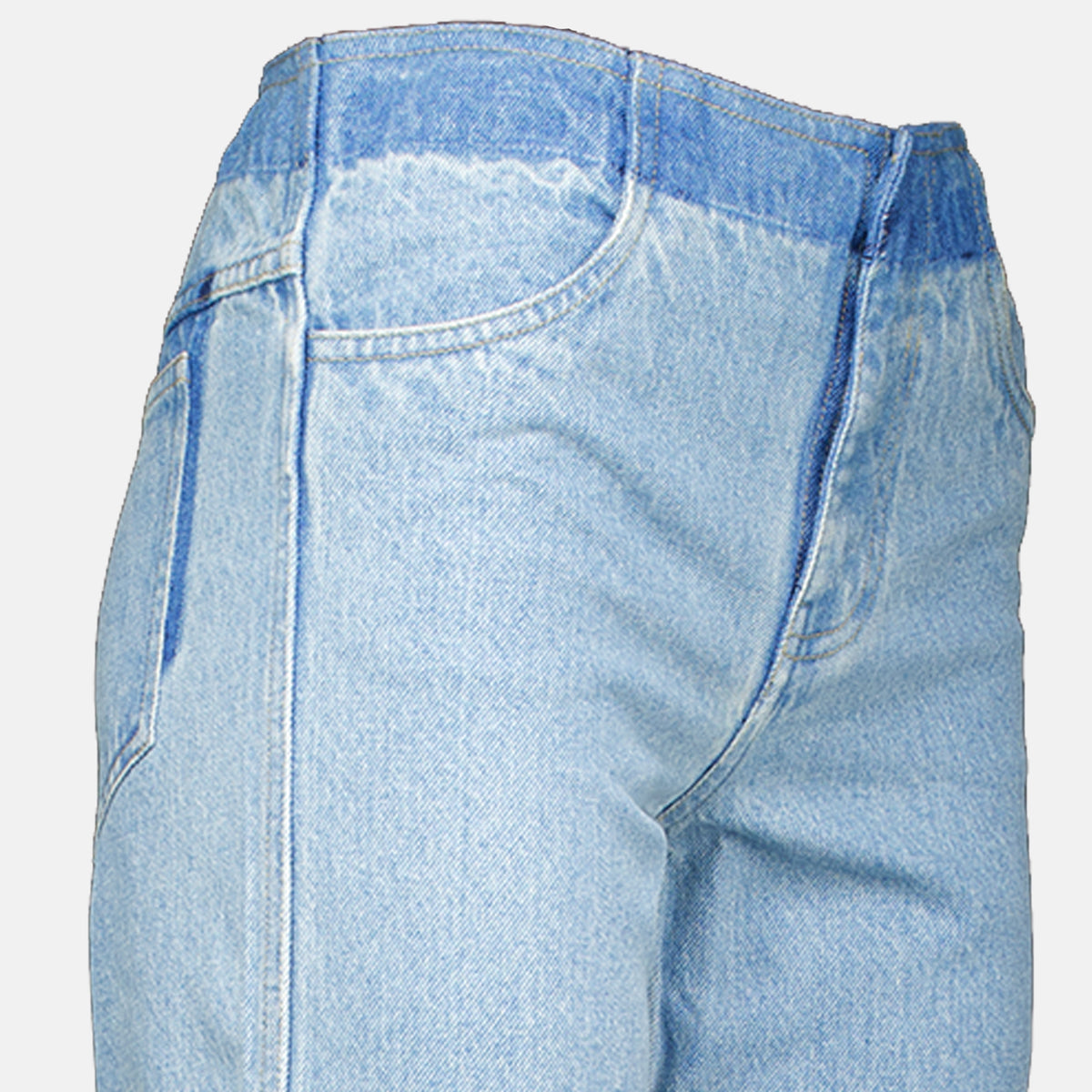 Pantalons Jean en denim bleu destructuré Christopher Esber Bleu Femme