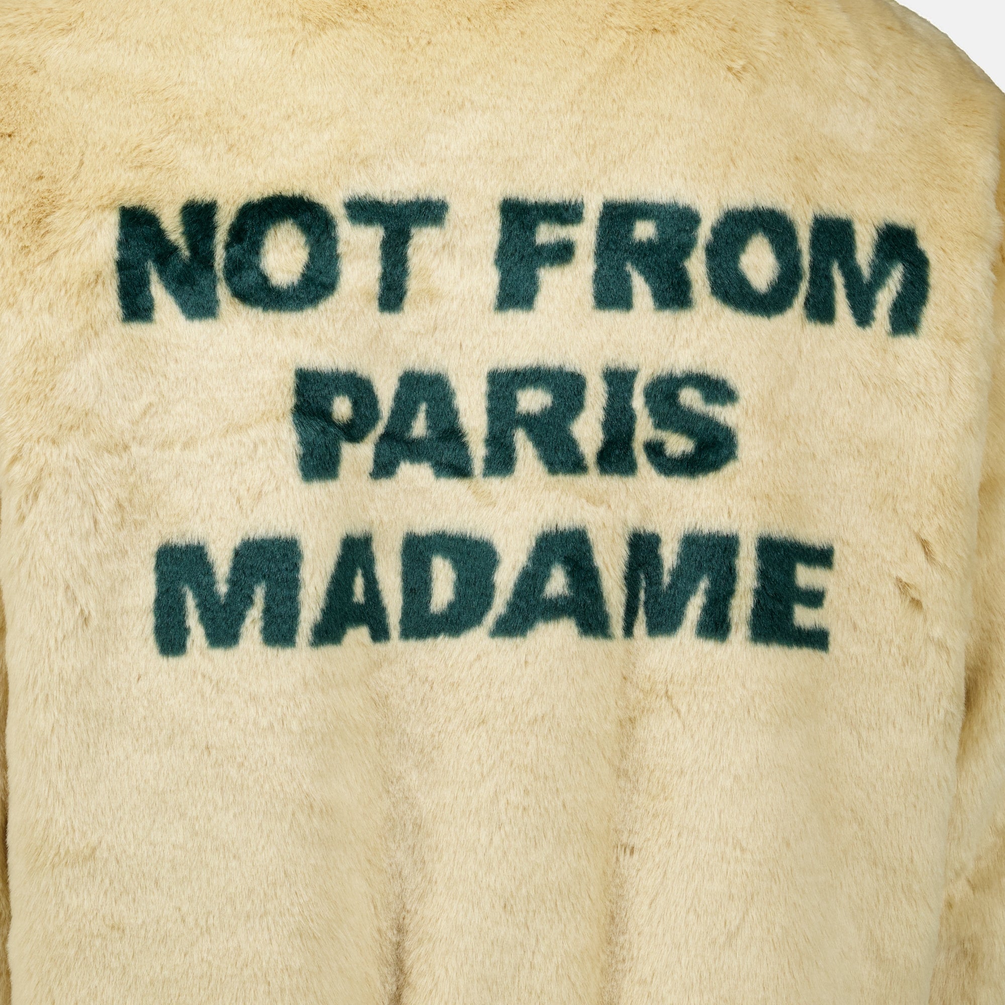Vestes Faux-Fur-Jacke Slogan Drole De Monsieur Beige Homme