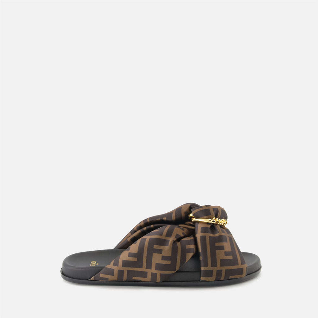 Offene schuhe Feel Sandalen Fendi Braun Femme