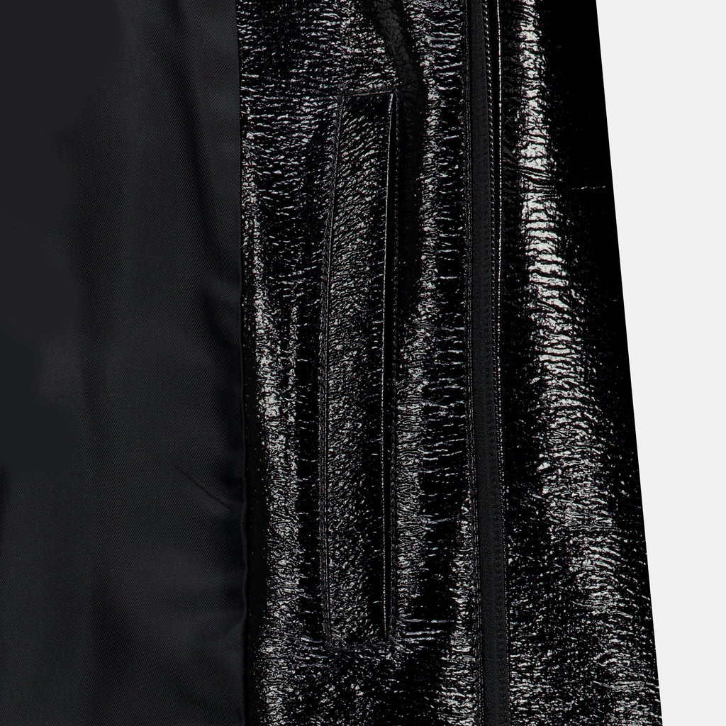 Vestes Schwarze Vinyl-Trainingsjacke Courrèges Noir Femme