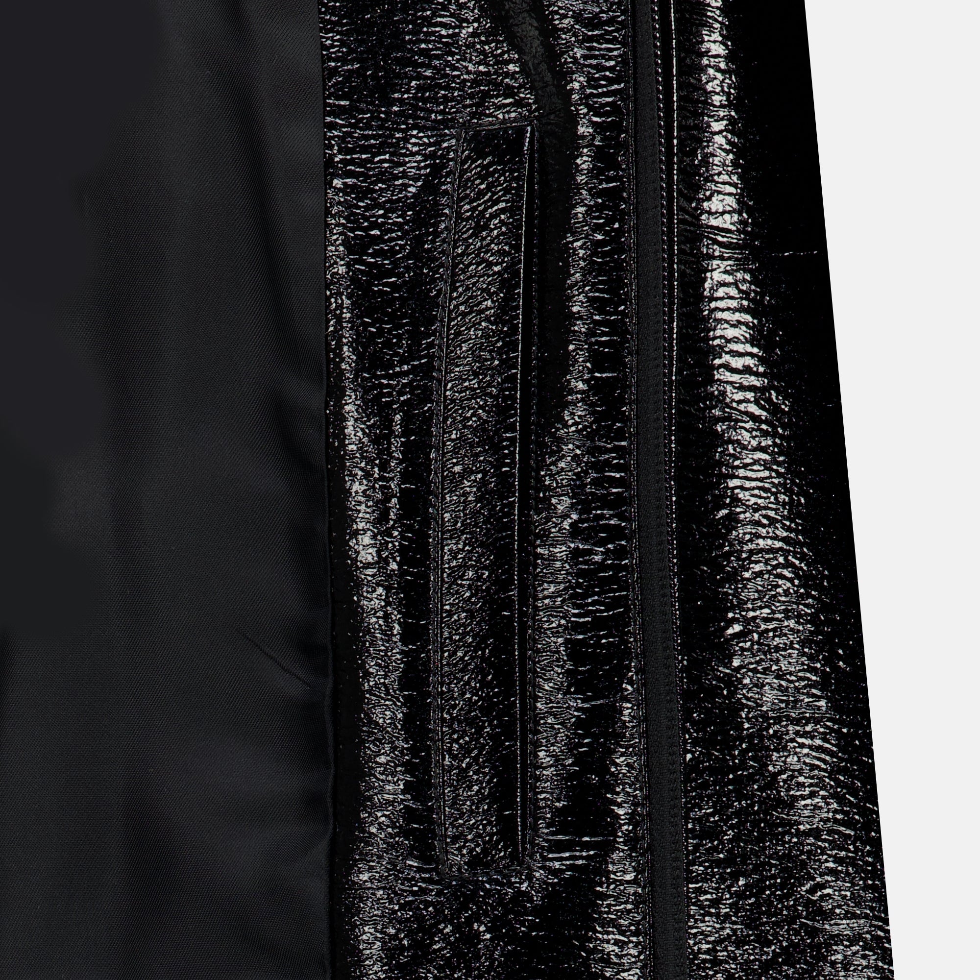 Vestes Schwarze Vinyl-Trainingsjacke Courrèges Noir Femme