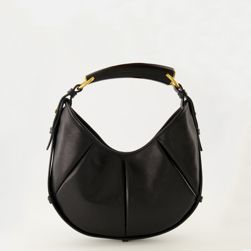Image de l'article Sac Mombasa small en cuir noir de la marque Saint Laurent pour Femme - Saison Printemps-Été 2026 - Vue de Face