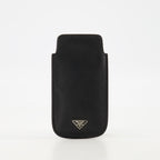 Lifestyle Étui en cuir Saffiano Prada Schwarz Unisex