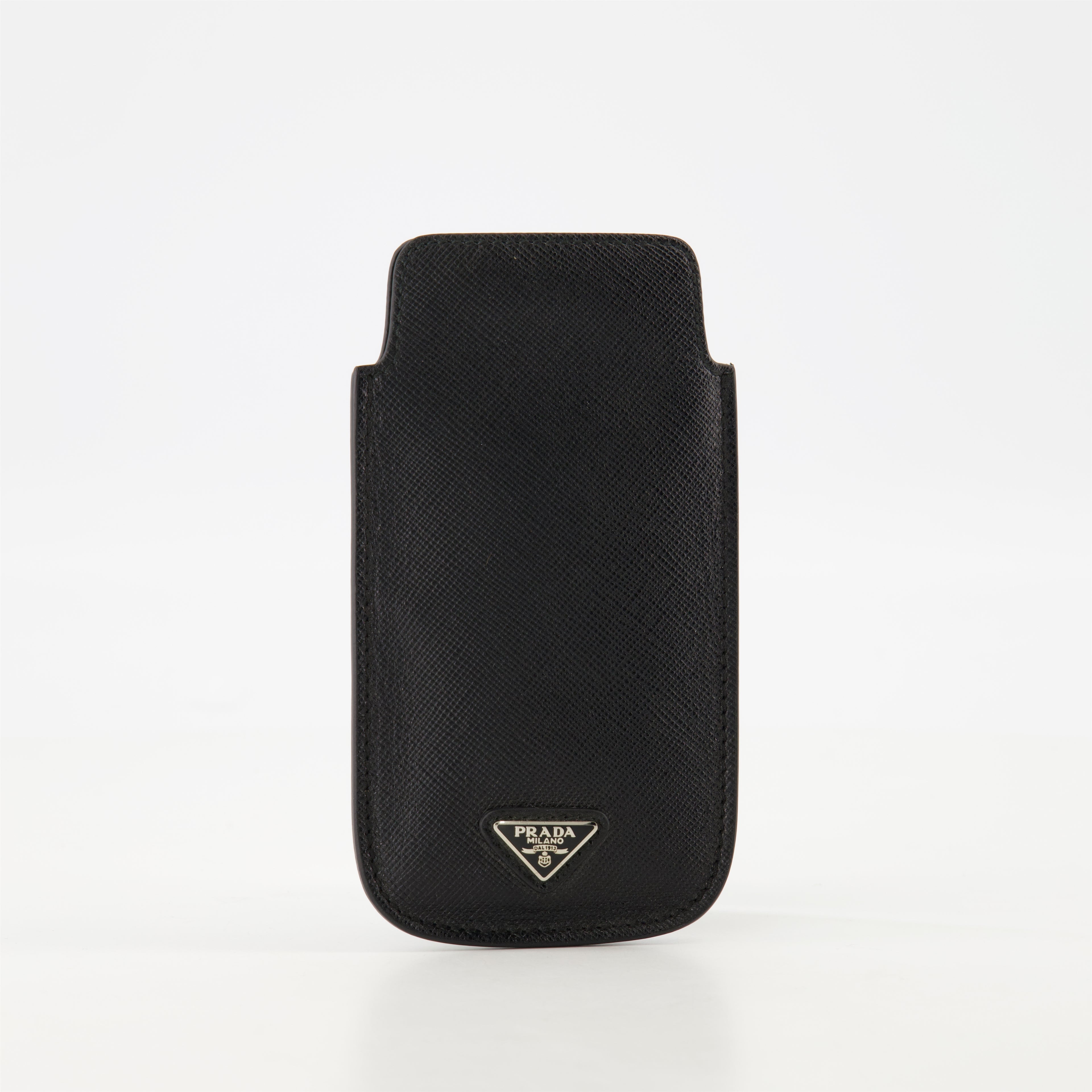 Lifestyle Étui en cuir Saffiano Prada Noir Unisexe
