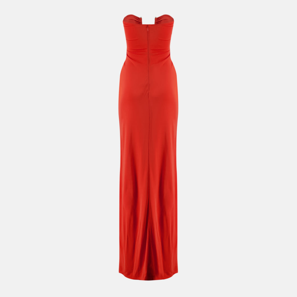 Image de l'article Robe bustier arqué orange de la marque Christopher Esber pour Femme - Saison Printemps-Été 2026 - Vue de Dos