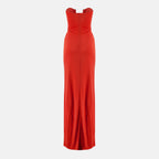 Image de l'article Robe bustier arqué orange de la marque Christopher Esber pour Femme - Saison Printemps-Été 2026 - Vue de Dos