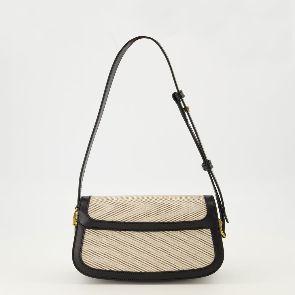 Ami PARIS 브랜드의 유니섹스용 파리 파리 검은 가죽 숄더백 이미지 - 2026 봄-여름 시즌 - 뒷면 보기