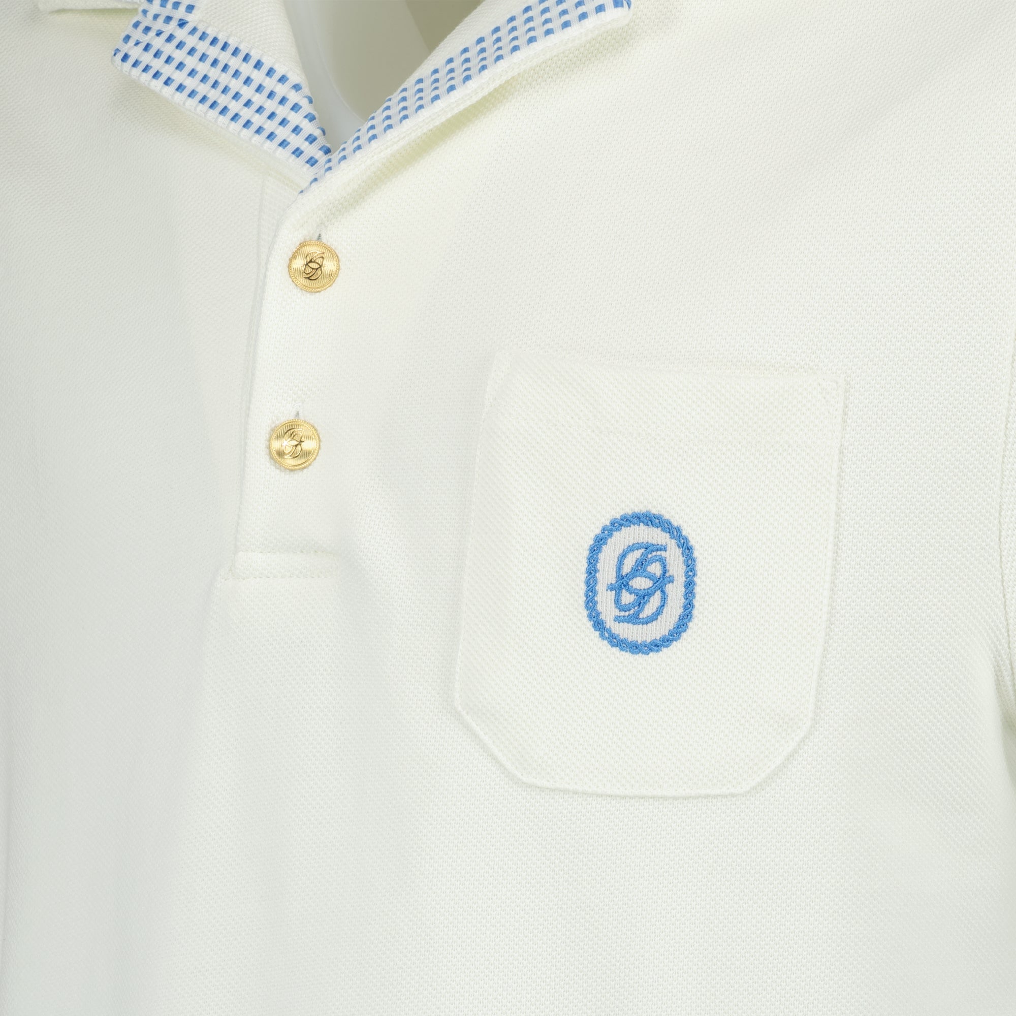 Polos Polo de algodón pique a cuadros Drole De Monsieur Blanco Homme