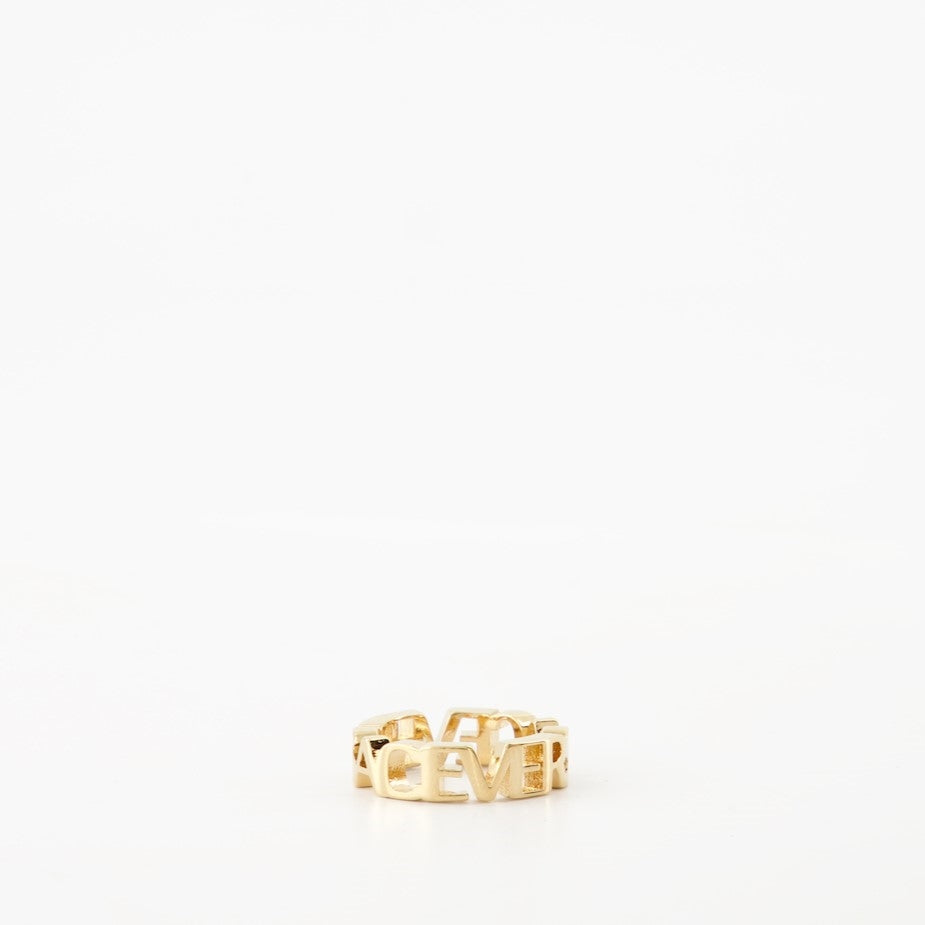 Joyería Anillo Logo Versace Oro Unisexo