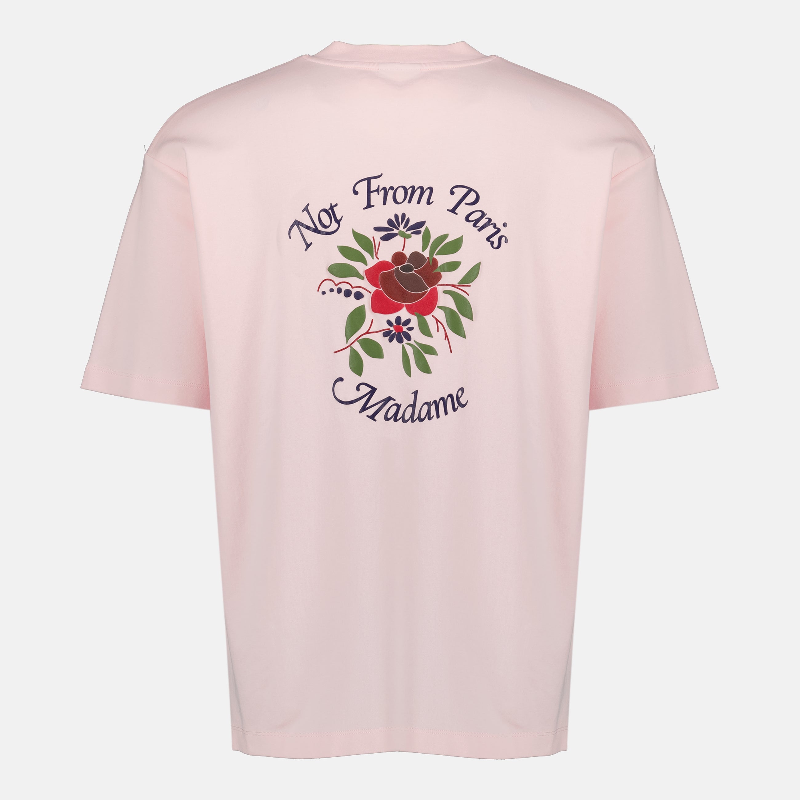 Immagine della T-shirt Slogan Rosa di Drole De Monsieur per Uomo - Stagione Primavera-Estate 2026 - Vista Posteriore