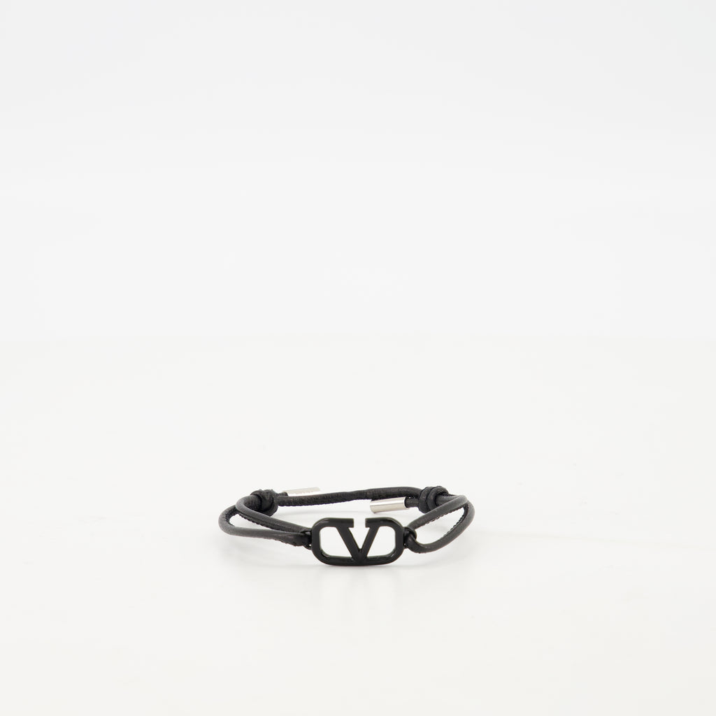 Bijoux Bracelet cordon VLogo Valentino Garavani Noir Homme