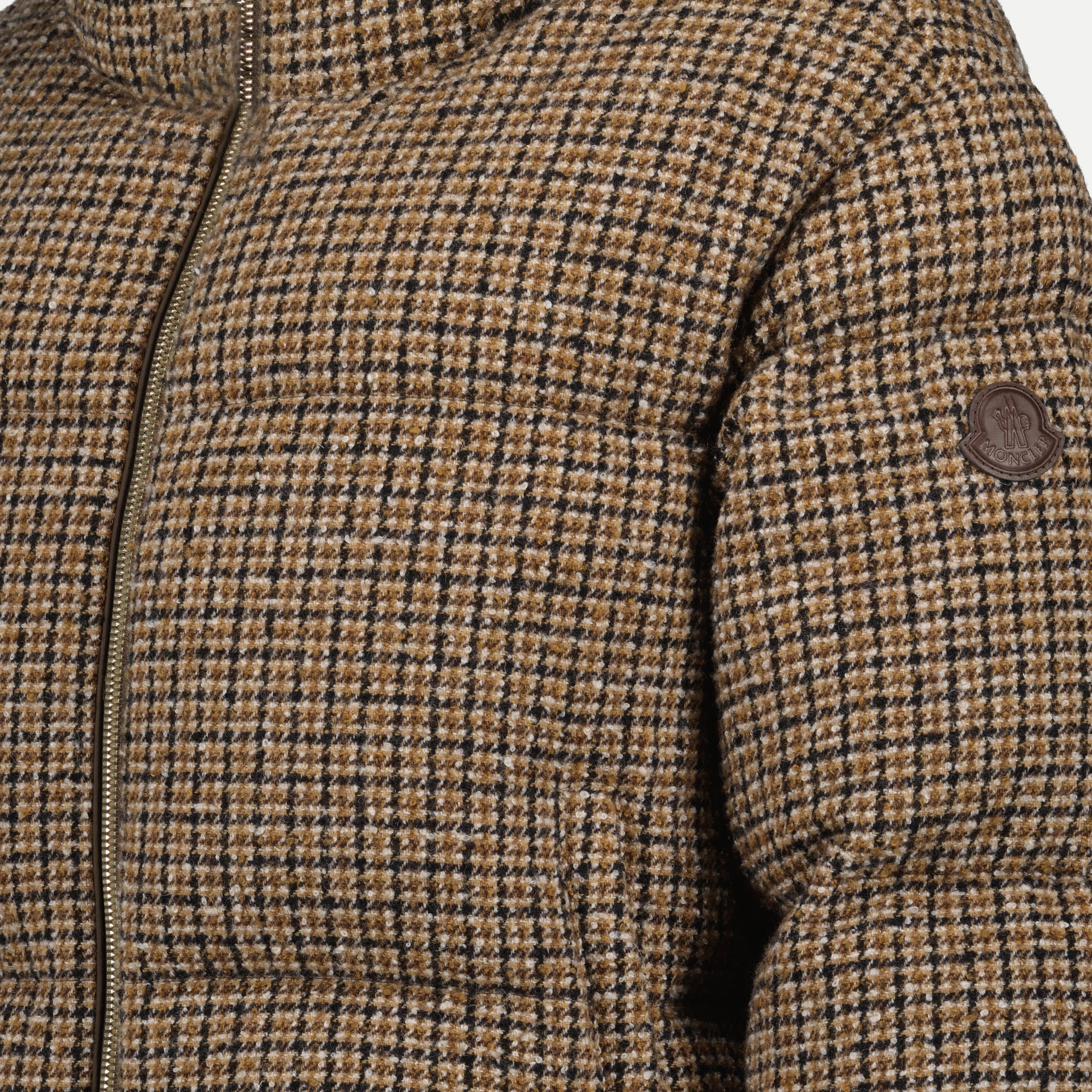 Manteaux Doudoune Bouclée Seboune Moncler Marron Femme