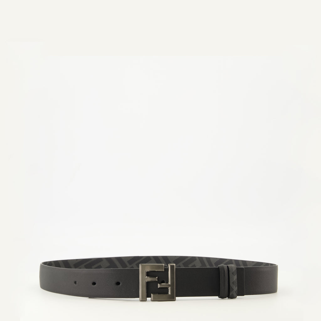 Image de l'article Ceinture FF Squared réversible noir de la marque Fendi pour Homme - Saison Automne-Hiver 2025 - Vue de Face