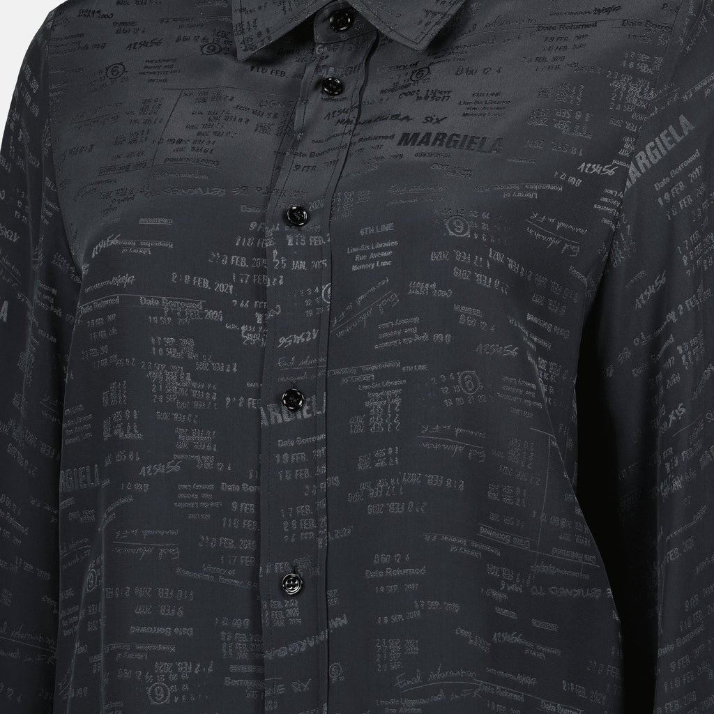 Immagine dell'articolo Camicia a motivi jacquard del marchio Mm6 per Donna - Stagione Primavera-Estate 2026 - Vista Dettagliata 1