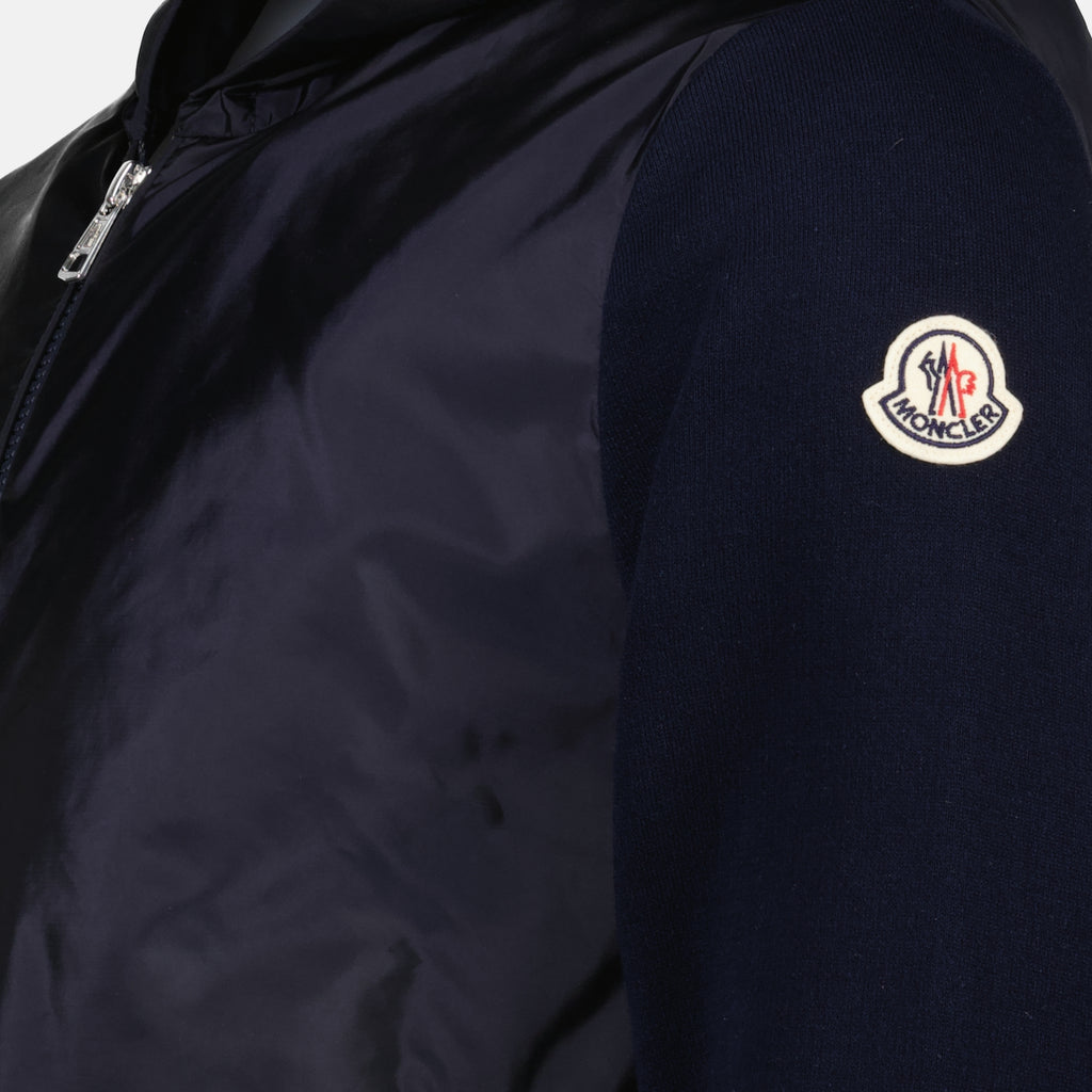 Vestes Cardigan en coton bleu marine Moncler Bleu foncé Homme