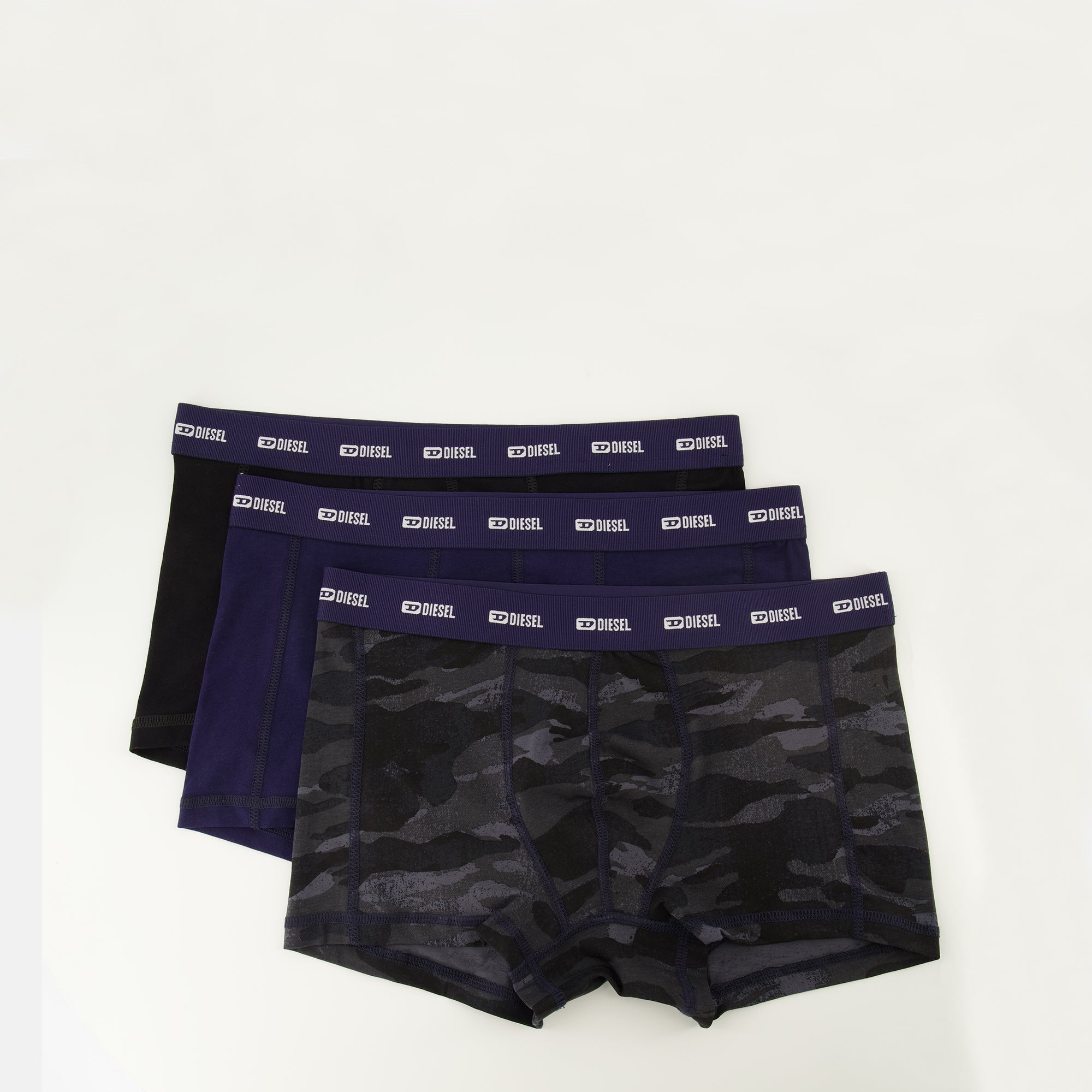 Image of the article Navy blue boxer shorts by Diesel for Men - Spring-Summer 2026 - Front View