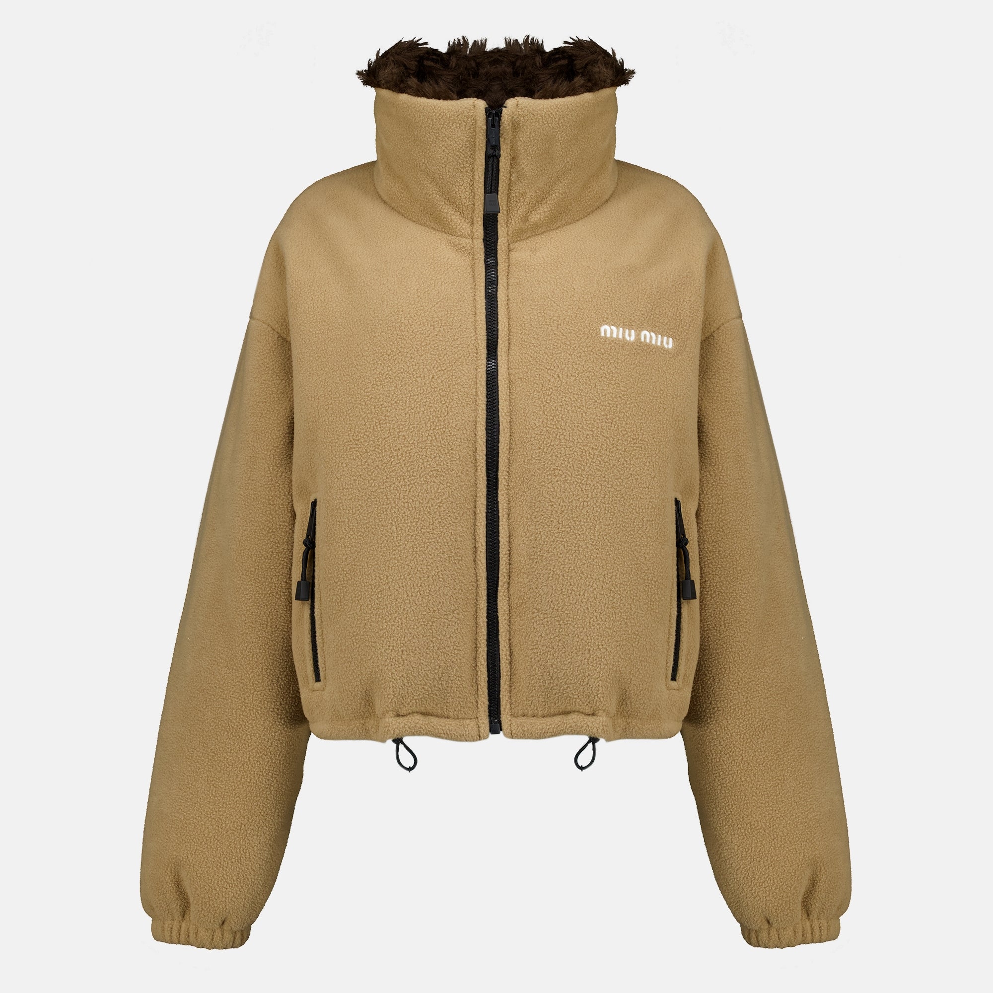 Manteaux Veste polaire beige Miu Miu Beige Femme
