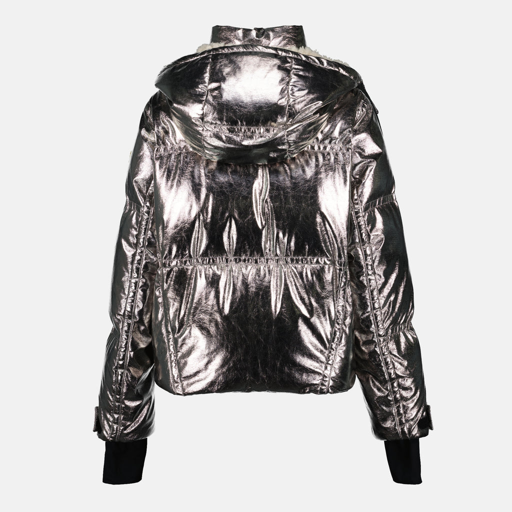 Image of the Metallic Calaque Down Jacket by Moncler Grenoble for Women - Fall-Winter 2025 - Back View