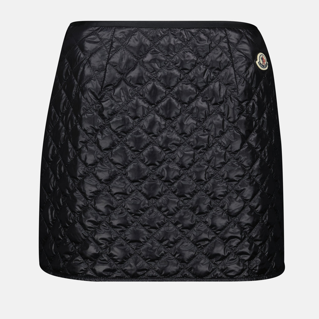Jupes Jupe mini matelassée Moncler Noir Femme