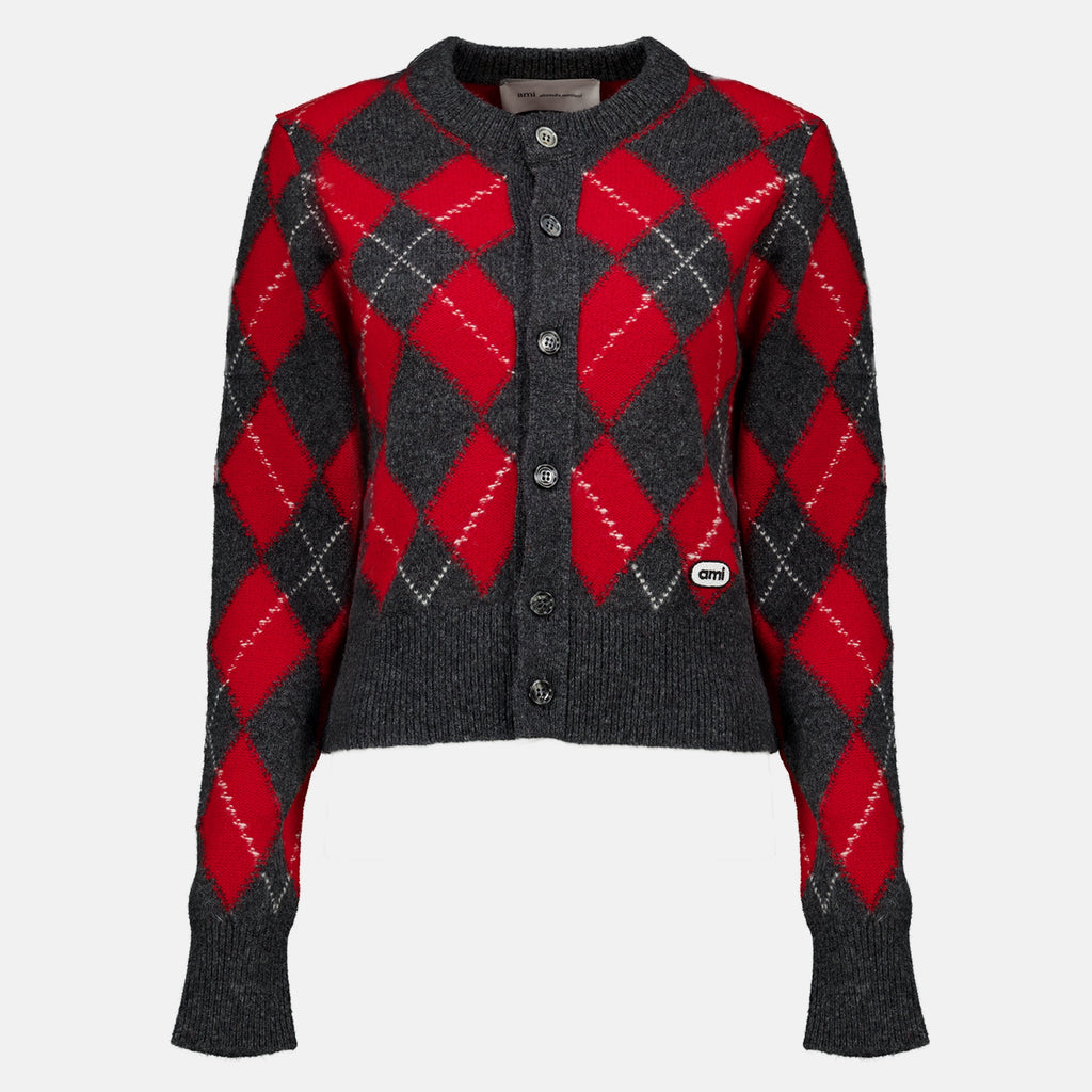 Maille Cardigan en laine rouge Ami PARIS Rouge Femme