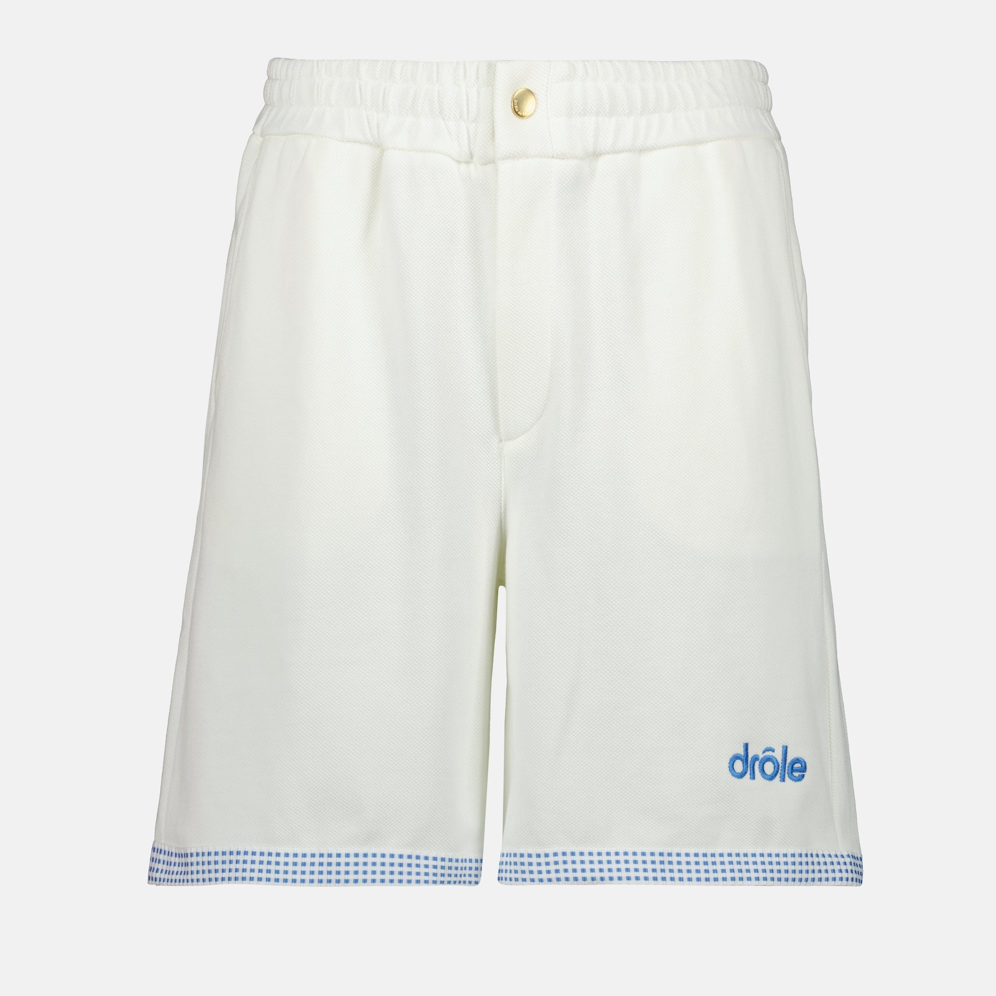 Shorts Short en coton piqué Drole De Monsieur Blanc Homme