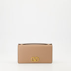 スモールレザーグッズ Portefeuille VLogo à chaîne Valentino Garavani ピンク Femme
