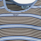 Imagen del artículo Camiseta sin mangas a rayas azules de la marca Prada para Mujer - Temporada Primavera-Verano 2026 - Vista Detallada_1