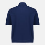 Immagine del Polo AMI di cuore tessuto blu beige del marchio Ami PARIS per Unisex - Stagione Primavera-Estate 2026 - Vista Posteriore