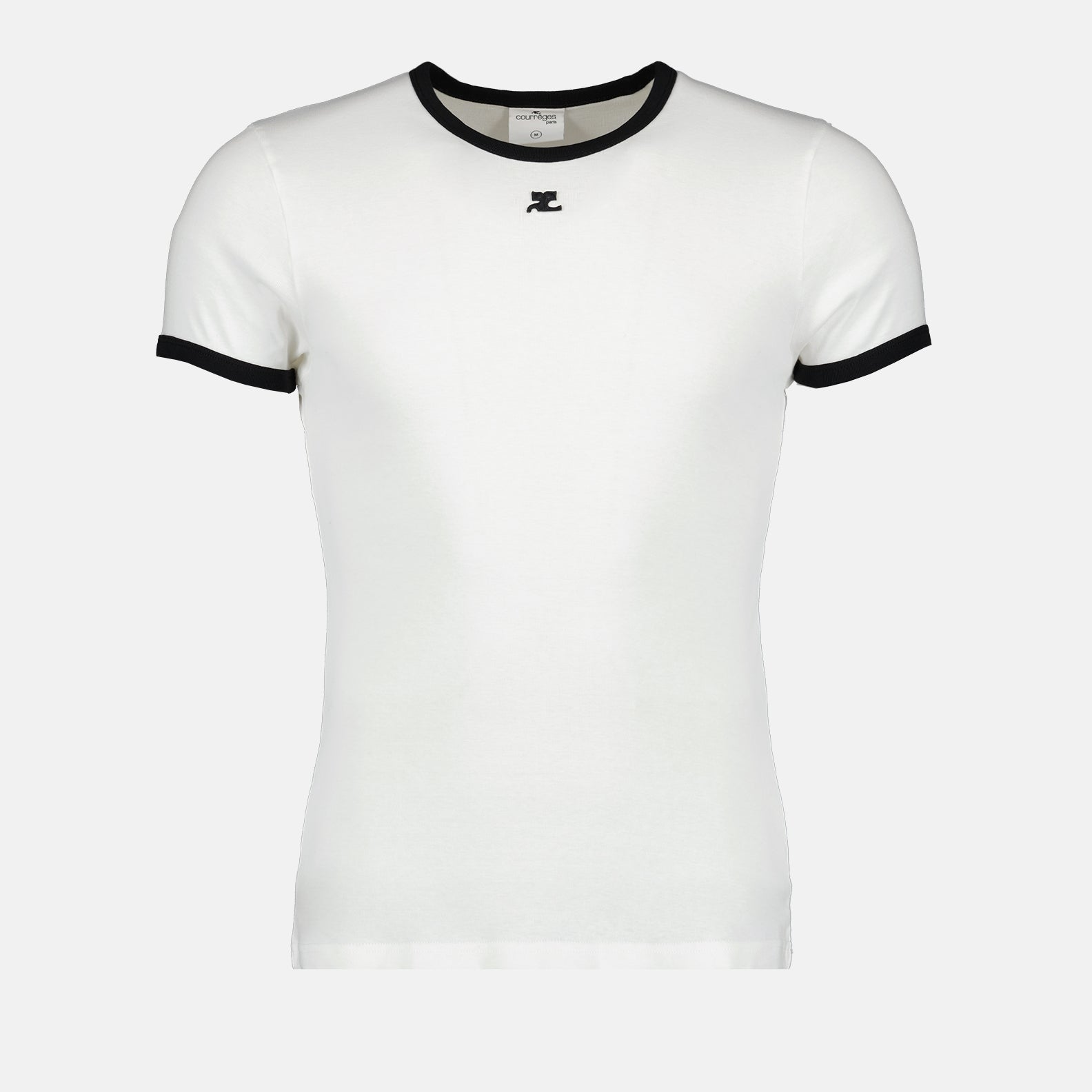 T-shirts T-shirt signature contrasté Courrèges Blanc Homme
