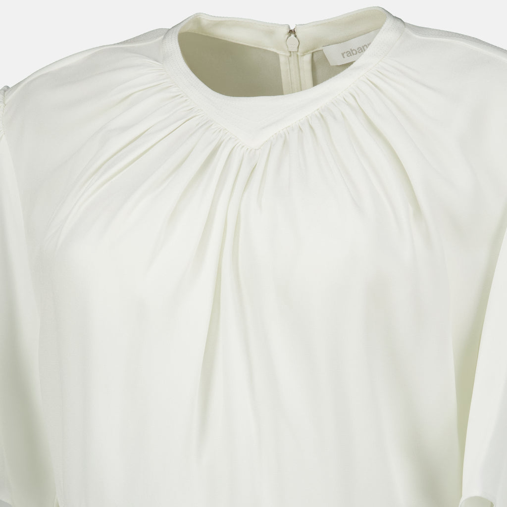 Tops Weißes Rüschenshirt Rabanne Blanc Femme