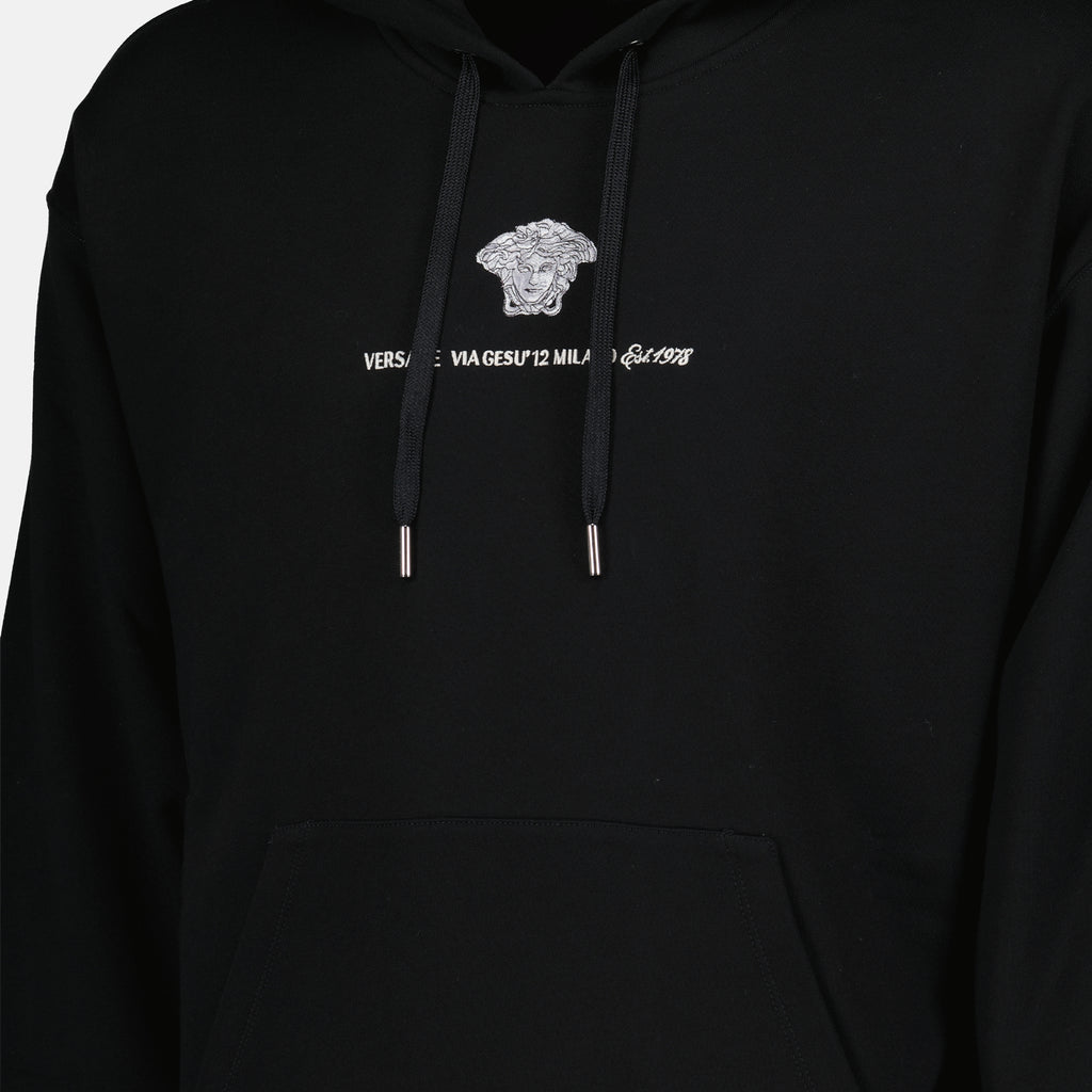 Sweatshirts Sweat à capuche Via Gesu Versace Noir Homme