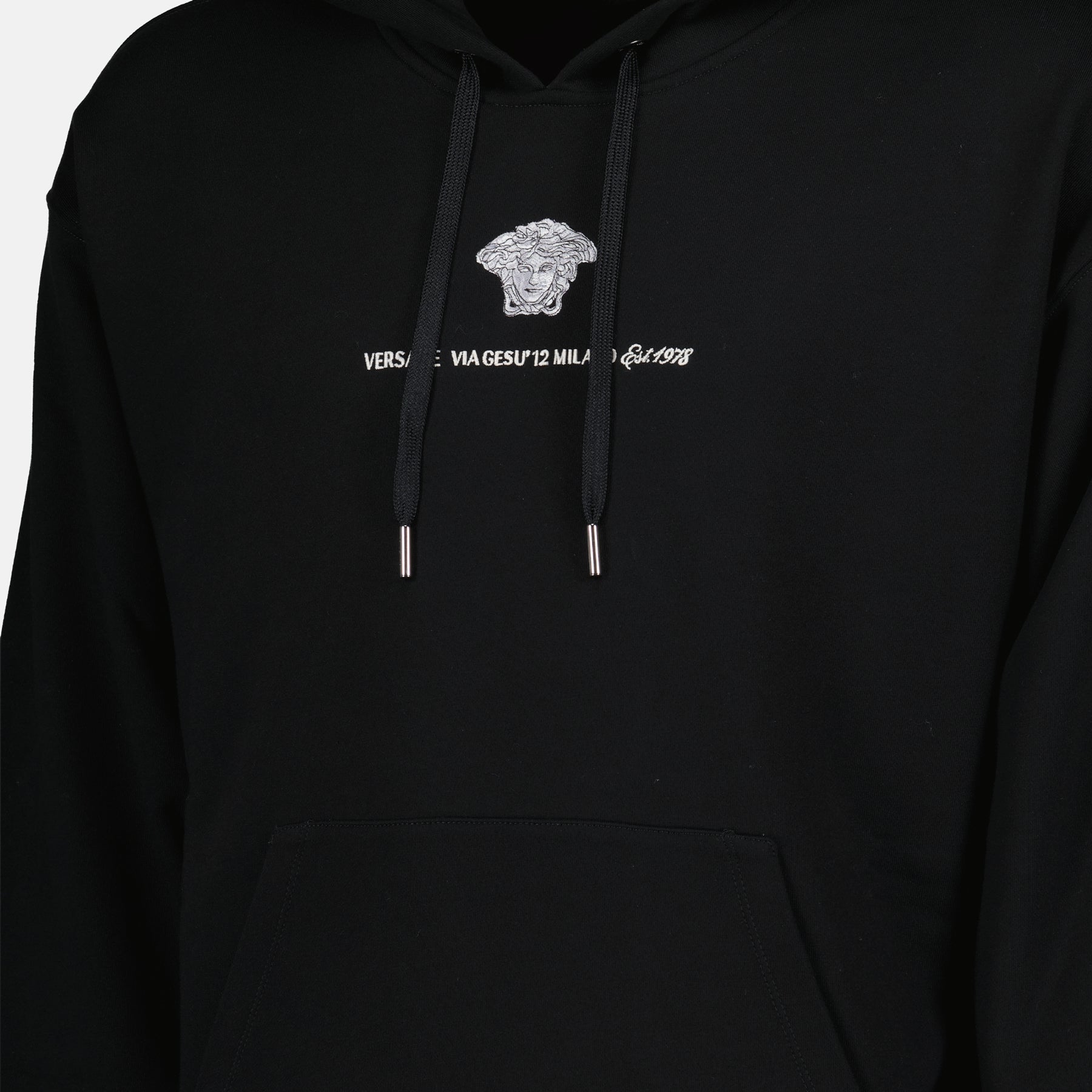 Sweatshirts Sweat à capuche Via Gesu Versace Noir Homme