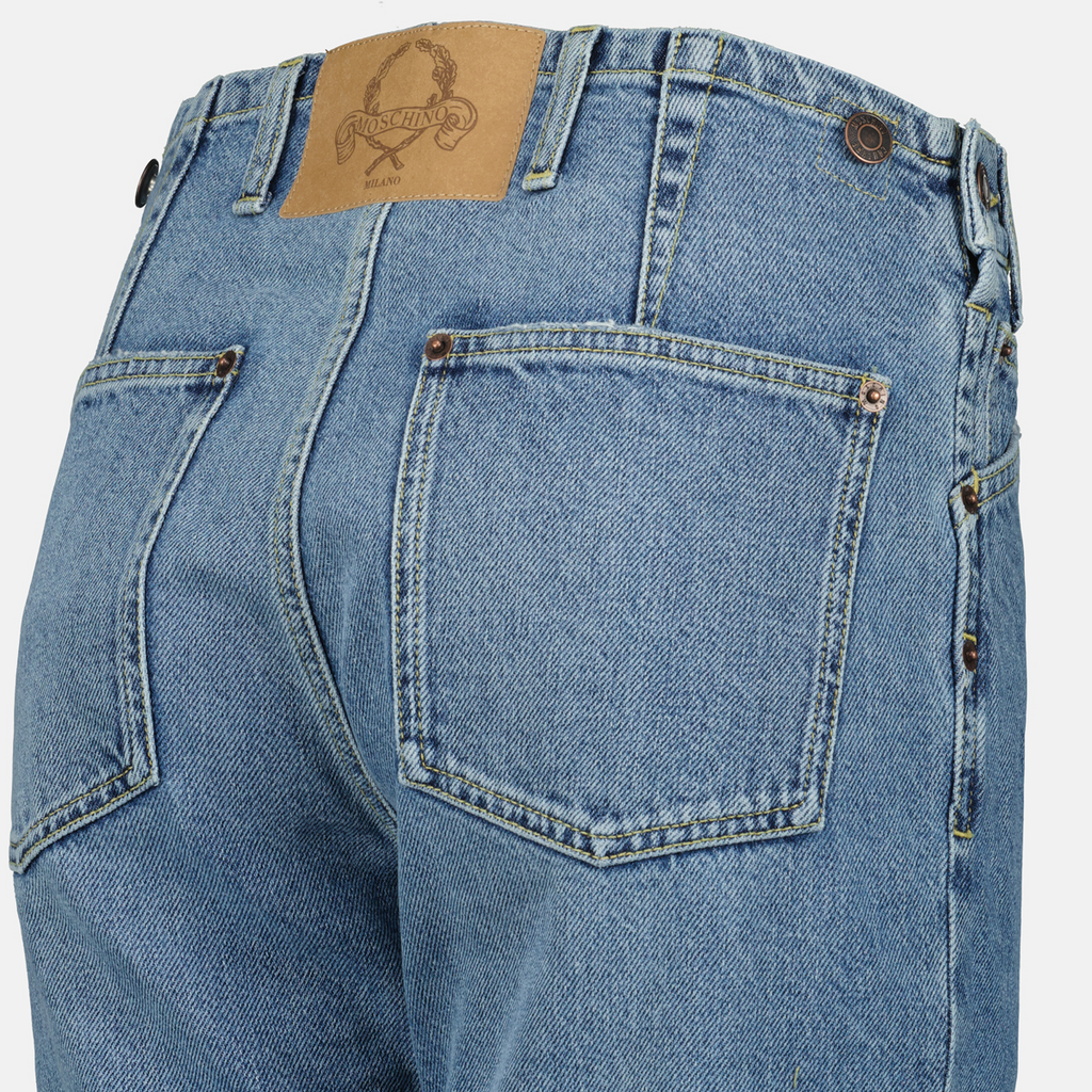 Pantalons Jean droit Moschino Bleu Femme