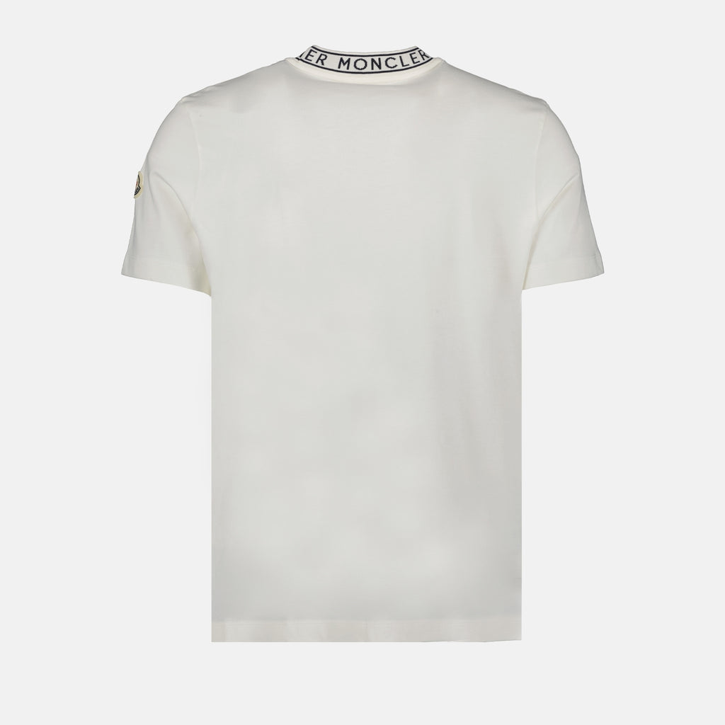 Image de l'article T-shirt logo blanc de la marque Moncler pour Homme - Saison Printemps-Été 2026 - Vue de Dos