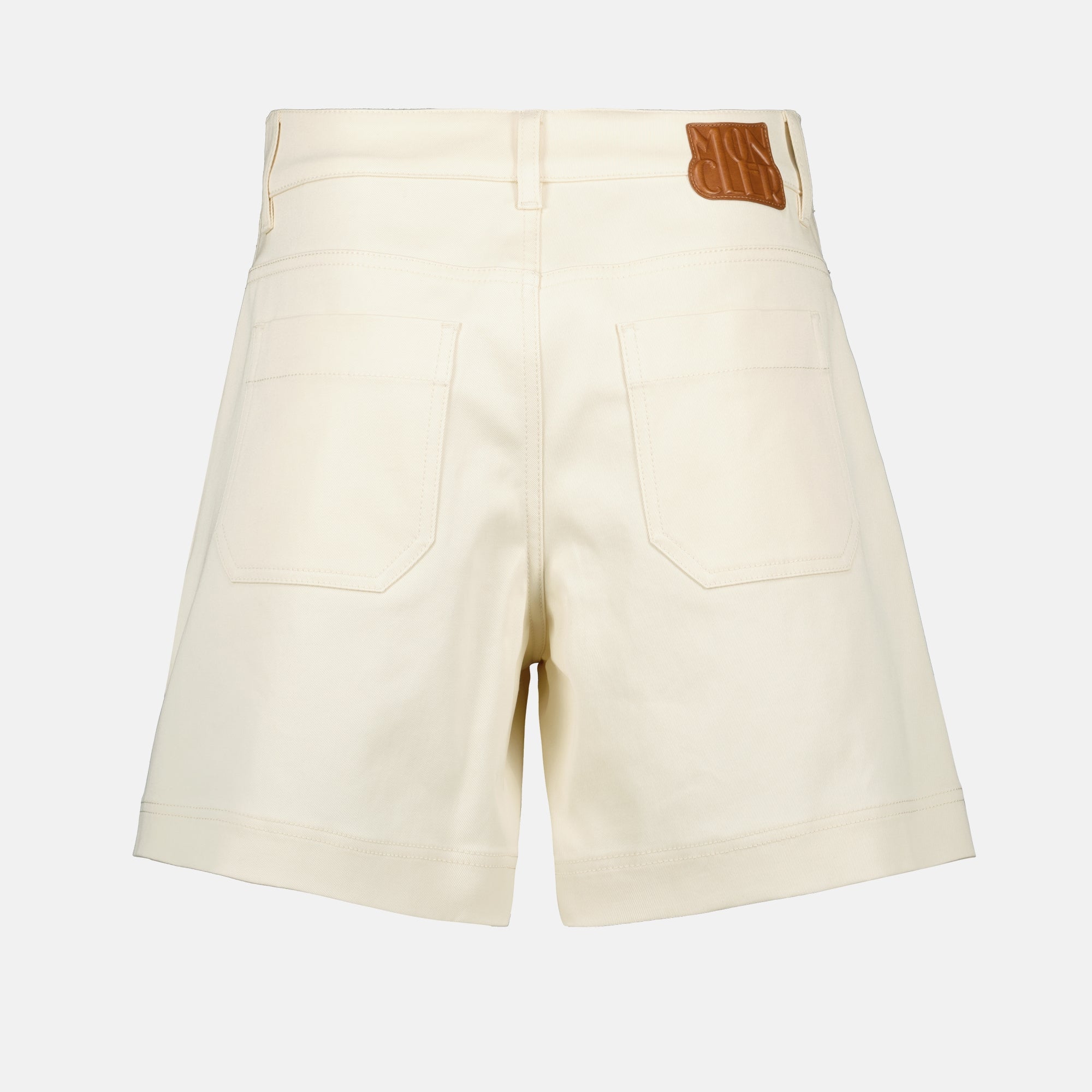 Shorts Bermuda en gabardine Moncler Beige Femme