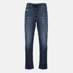 Image de l'article Jean D-Krooley-B 2032 en denim bleu de la marque Diesel pour Homme - Saison Printemps-Été 2026 - Vue de Face