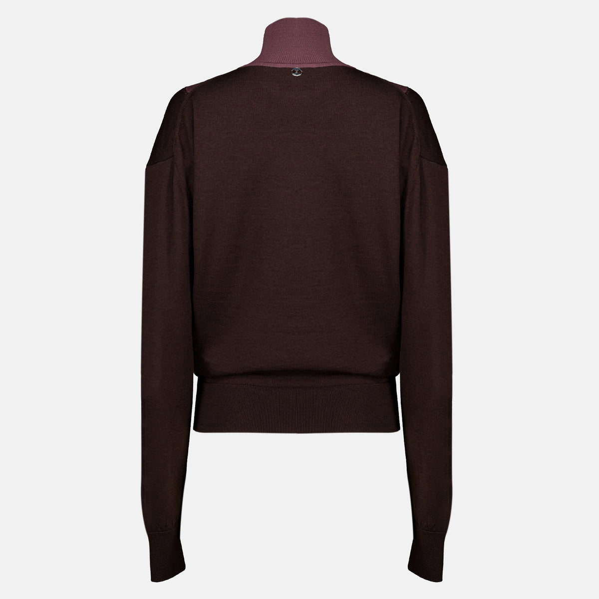 Maille Zweifarbiger Strickpullover Rabanne Marron Femme