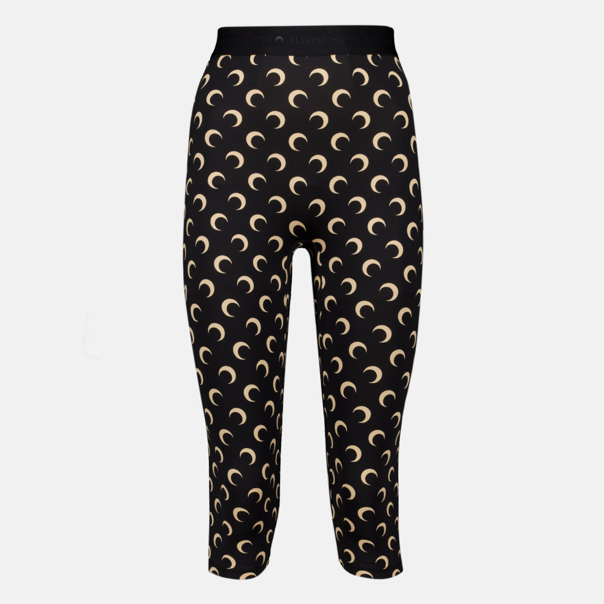Pantalons Leeging Capri Jersey Moon Marine Serre Noir Femme
