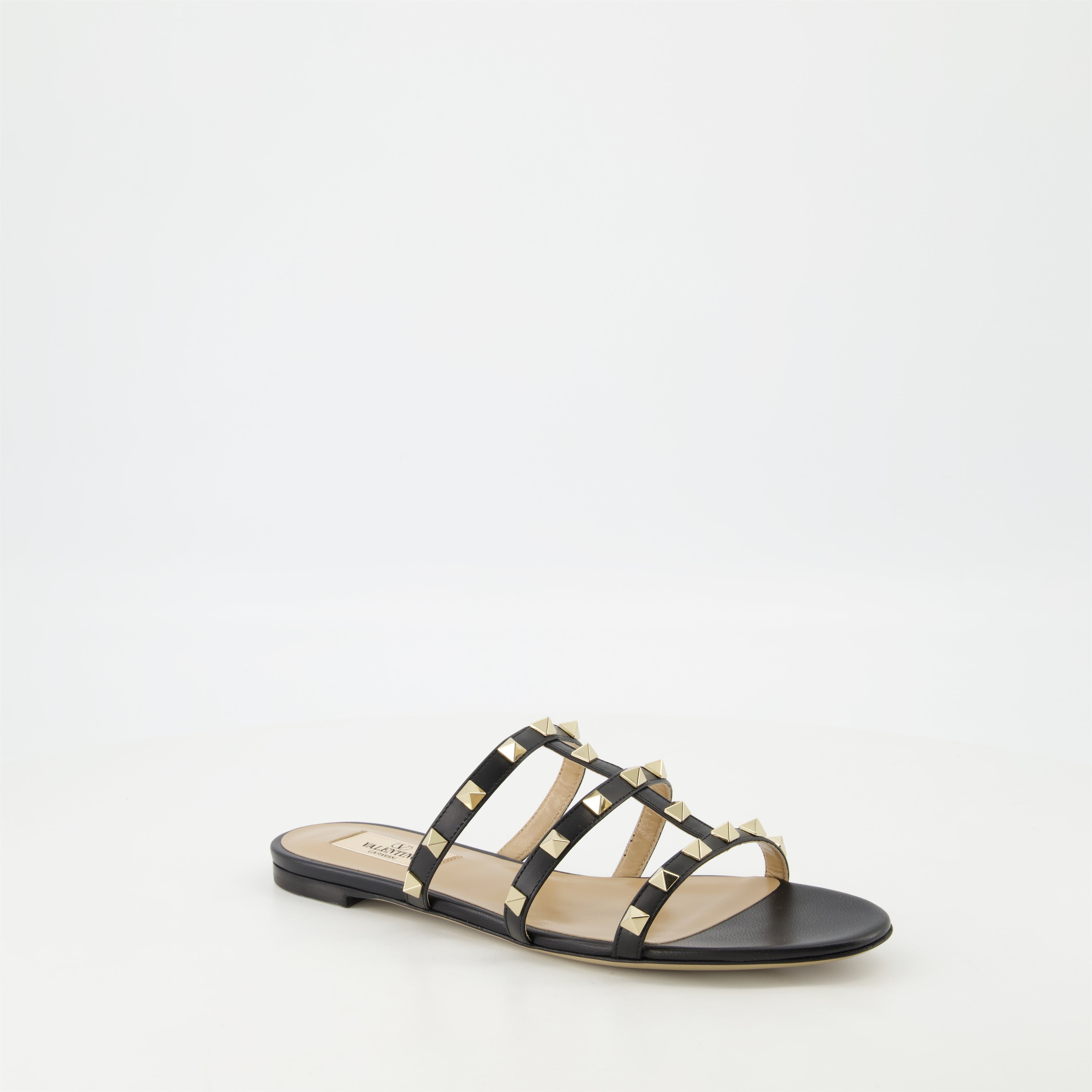 Sapatos abertos Sandálias Rockstud Valentino Garavani Preto Femme
