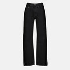 Image de l'article Jean droit en denim noir de la marque Mm6 pour Femme - Saison Automne-Hiver 2025 - Vue de Face