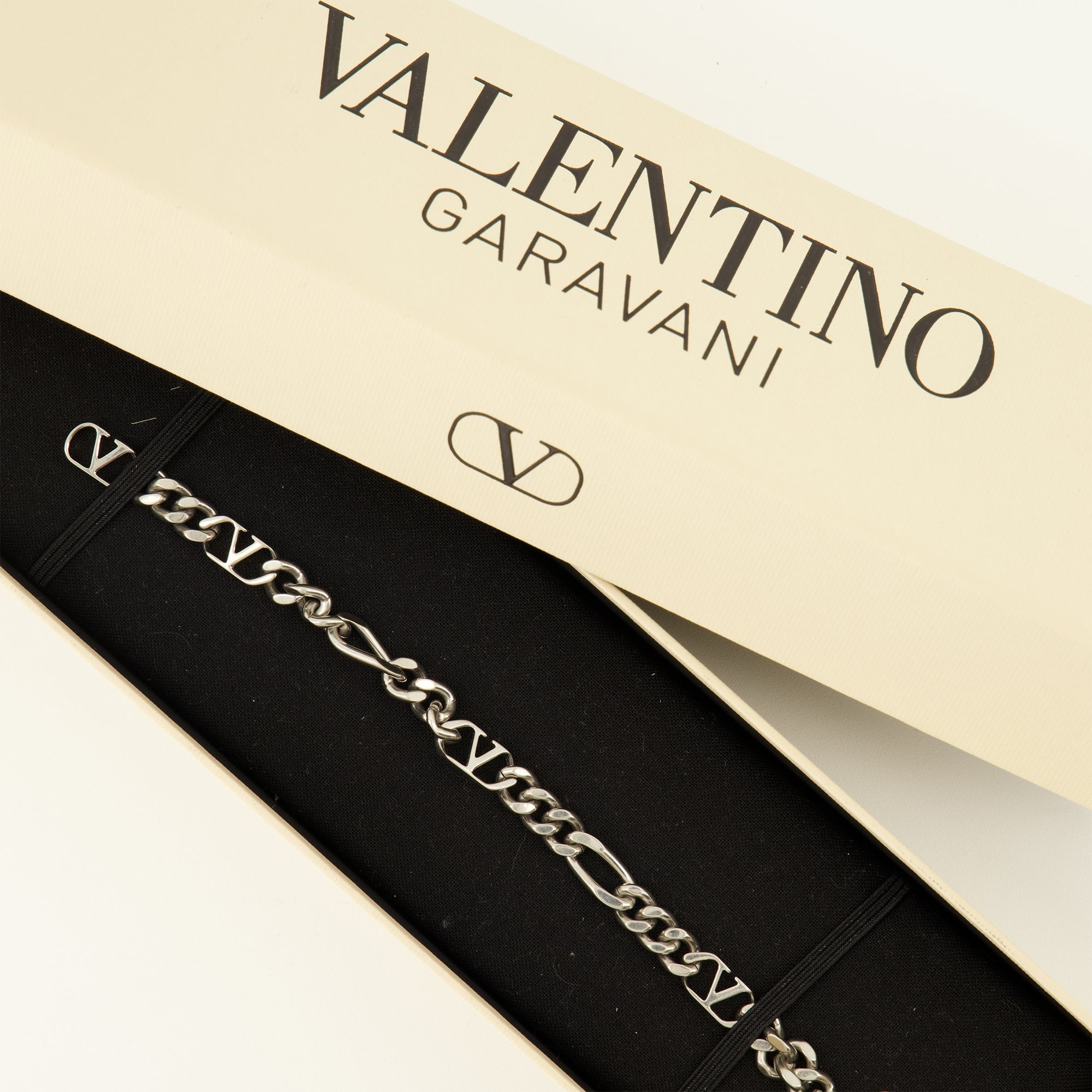 Bijoux Bracelet VLogo en métal Valentino Garavani Argenté Homme