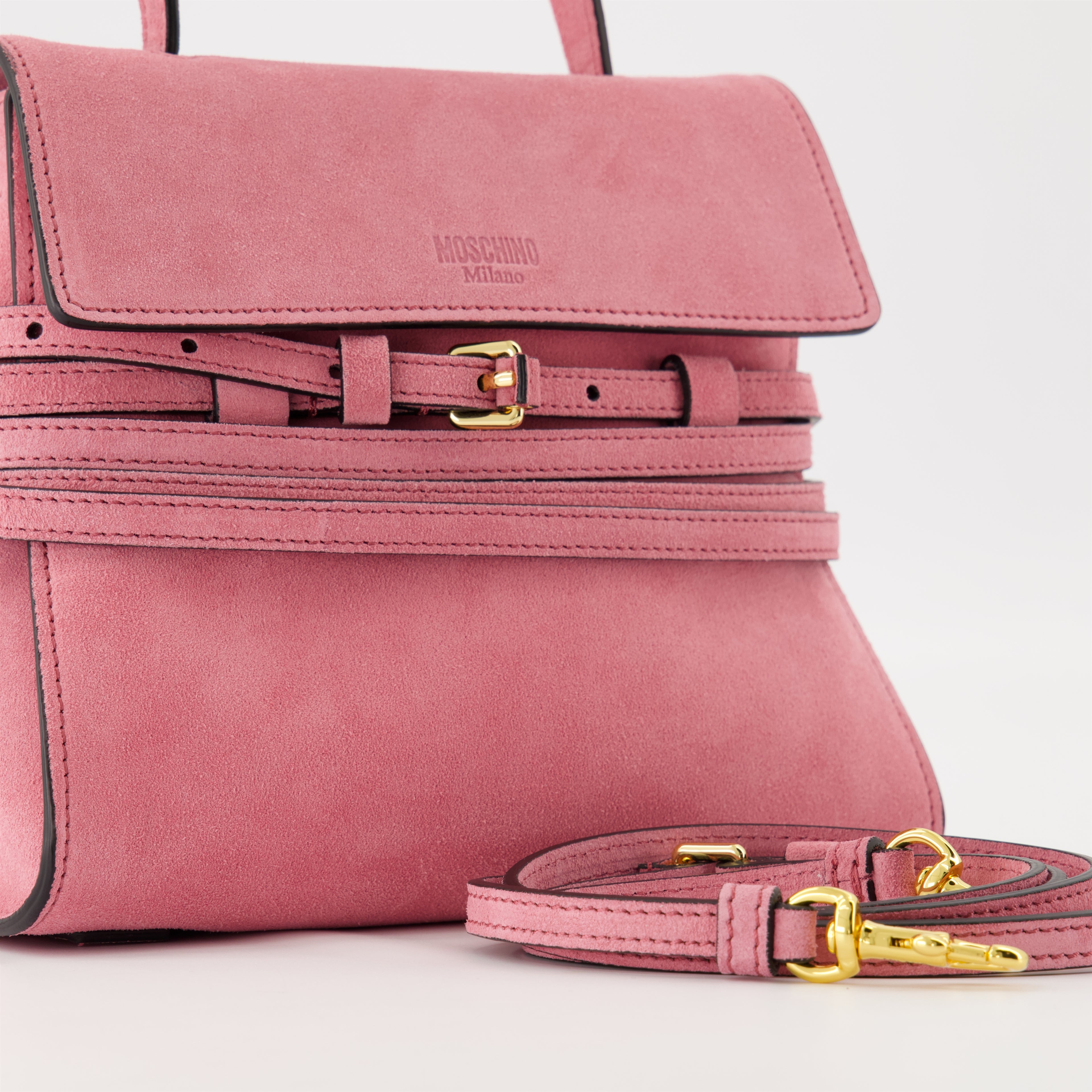 Sacs à main et épaule Sac Tie Me small Moschino Rose Femme