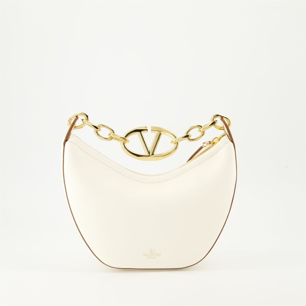 Borse a tracolla Borsa Hobo VLogo Moon Valentino Garavani Beige Femme