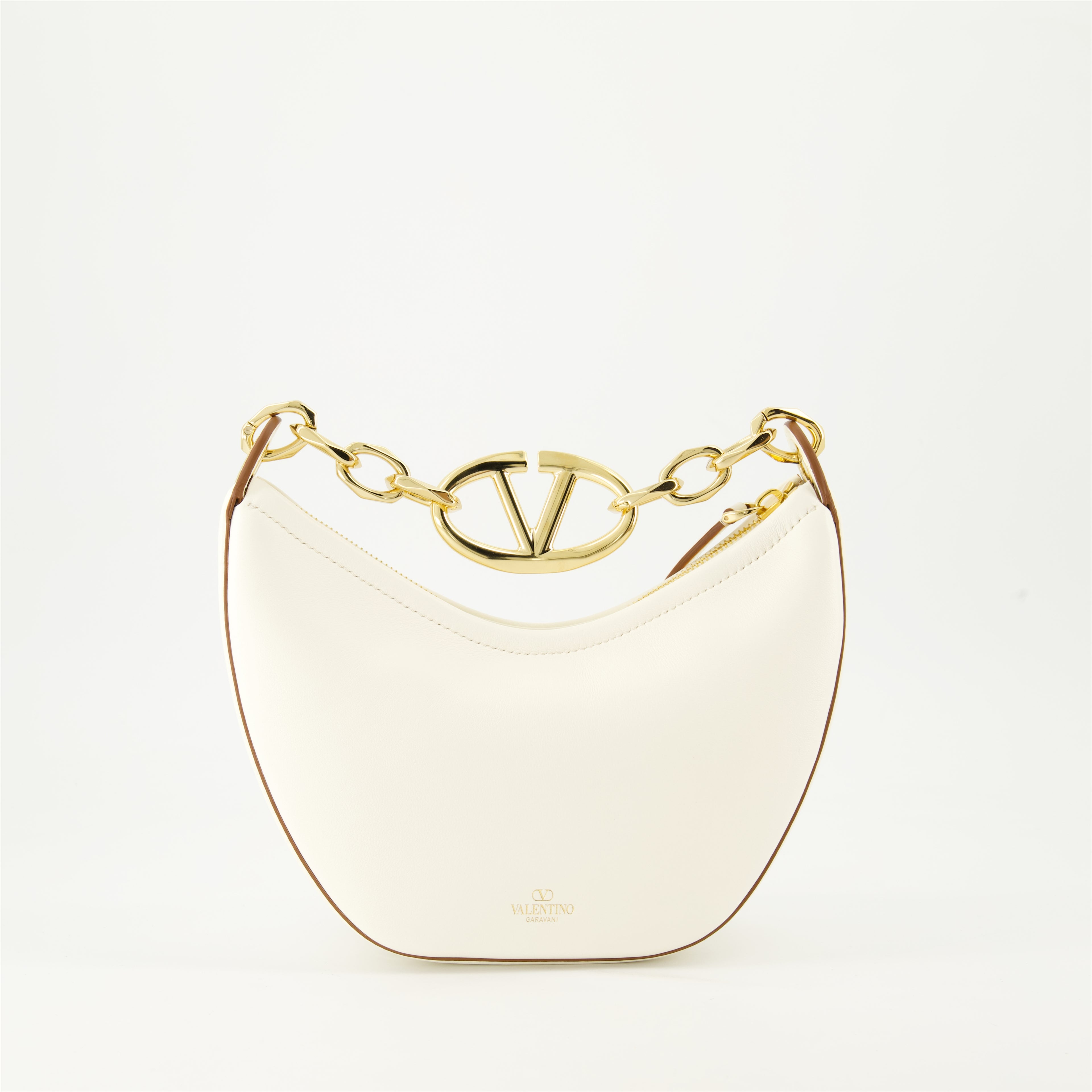 Borse a tracolla Borsa Hobo VLogo Moon Valentino Garavani Beige Femme